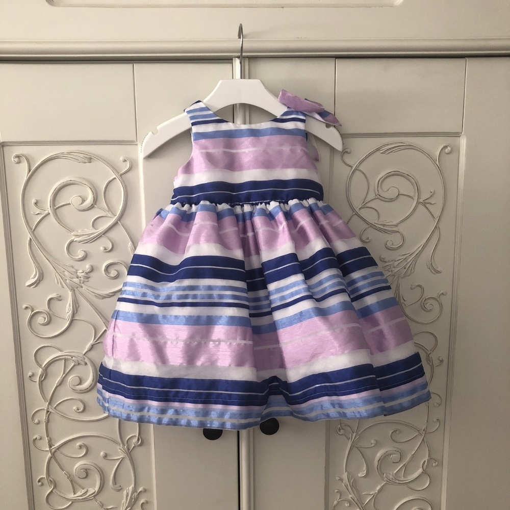 Janie & Jack lavender striped formal summer dress